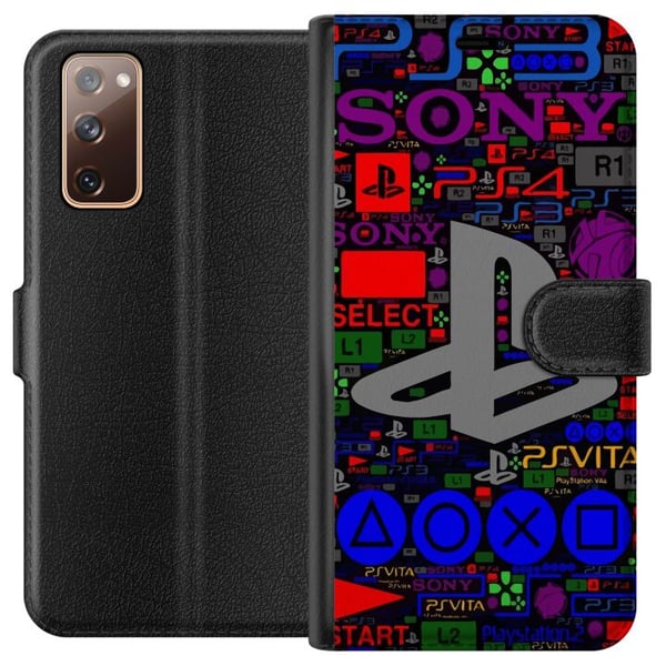 Kompatibelt Lommeboketui til Samsung Galaxy S20 FE Playstation Kompatibelt Lommeboketui til Samsung Galaxy S20 FE Playstation