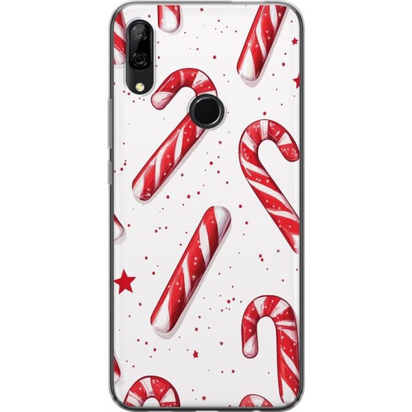 Kompatibel Mobilcover til Huawei P Smart Z Juleinspireret mønster med polkagrise, stjerner og vinterdetaljer – klassisk og populært i juletiden.