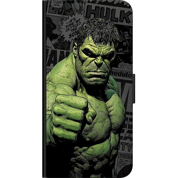 Kompatibel Tegnebogsetui til Samsung Galaxy A03s Hulk-motiv i tegneseriestil, kraftfuldt design med grønne nuancer til Marvel- og superheltefans