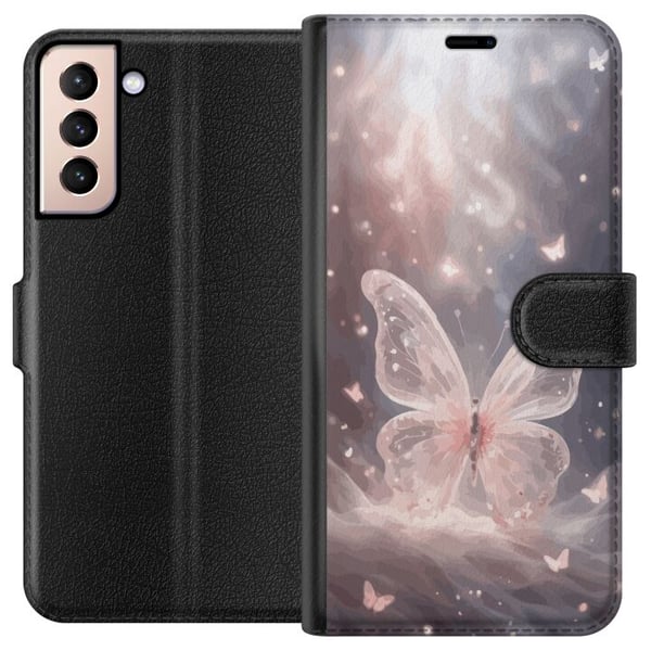 Kompatibelt Lommeboketui til Samsung Galaxy S21 Fjäril Kompatibelt Lommeboketui til Samsung Galaxy S21 Fjäril