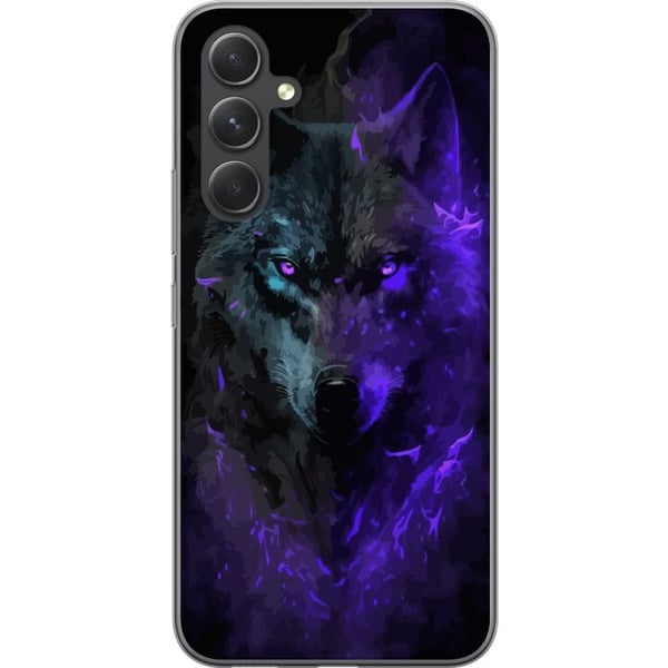 Kompatibelt Mobilskal till Samsung Galaxy S24 Varg Lila