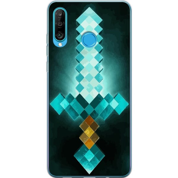 Kompatibelt Mobilskal till Huawei P30 lite Minecraft svärd