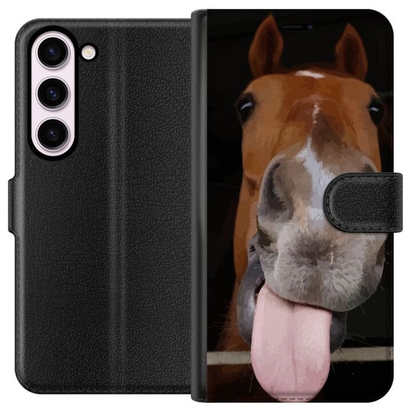 Kompatibel Tegnebogsetui til Samsung Galaxy S23 Rolig hest Kompatibel Tegnebogsetui til Samsung Galaxy S23 Rolig hest