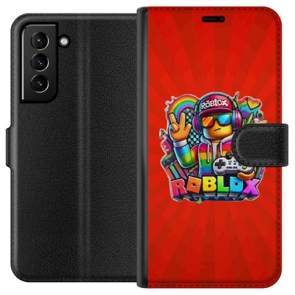 Kompatibelt Lommeboketui til Samsung Galaxy S21+ 5G Roblox-figur med spillkontroll og regnbuefarger, livlig gamingdesign for spillentusiaster Kompatibelt Lommeboketui til Samsung Galaxy S21+ 5G Roblox-figur med spillkontroll og regnbuefarger, livlig gamingdesign for spillentusiaster