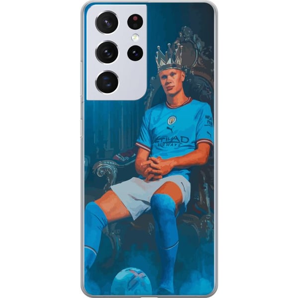 Kompatibelt Mobildeksel til Samsung Galaxy S21 Ultra 5G Erling Haaland Manchester City fotball plakat Norge spiss angrepsspiller Premier League målsc Kompatibelt Mobildeksel til Samsung Galaxy S21 Ultra 5G Erling Haaland Manchester City fotball plakat Norge spiss angrepsspiller Premier League målsc