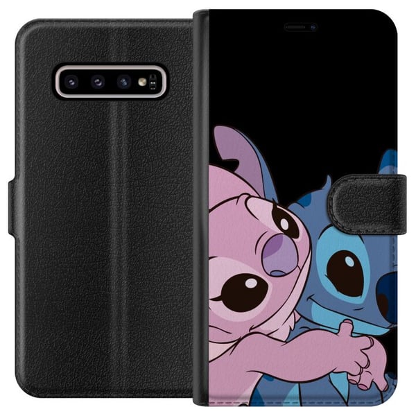 Kompatibelt Plånboksfodral till Samsung Galaxy S10+ Lilo & Stitch