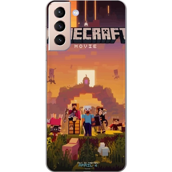 Kompatibel Mobilcover til Samsung Galaxy S21 Minecraft Pixel Blok Bygningsspil