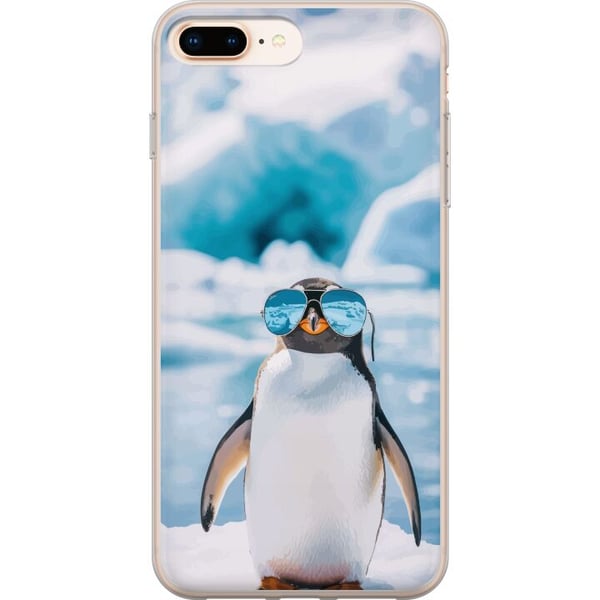 Yhteensopiva Puhelinkuori Apple iPhone 8 Plus Silmälasipengviini hauska talvimuotoilu humoristinen kylmä tyyli, jossa on jäätä, merta ja trendikäs mo Yhteensopiva Puhelinkuori Apple iPhone 8 Plus Silmälasipengviini hauska talvimuotoilu humoristinen kylmä tyyli, jossa on jäätä, merta ja trendikäs mo