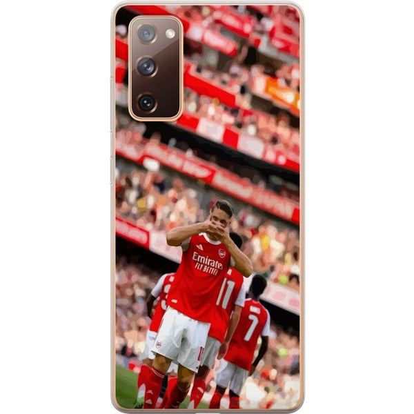 Kompatibelt Mobildeksel til Samsung Galaxy S20 FE Arsenal-illustrasjon – Martin Ødegaard i fotballdrakt, målgestdesign Kompatibelt Mobildeksel til Samsung Galaxy S20 FE Arsenal-illustrasjon – Martin Ødegaard i fotballdrakt, målgestdesign