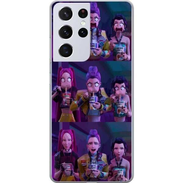 Yhteensopiva Puhelinkuori Samsung Galaxy S21 Ultra 5G KPop Demon Hunters -keräilyhahmo, tumma tyyli