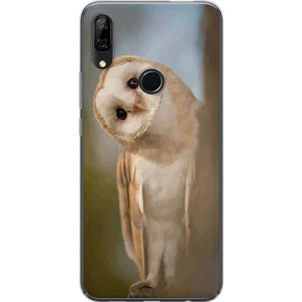 Kompatibelt Mobilskal till Huawei P Smart Z Uggla Nyfiken Blick Fågelmotiv Skog Natur Grafiskt Design