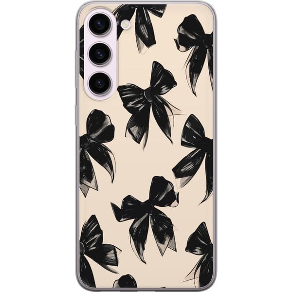 Kompatibel Mobilcover til Samsung Galaxy S23+ Sorte rosetter på beige baggrund, elegant tidløst design med bløde kontraster og en luksuriøs følelse Kompatibel Mobilcover til Samsung Galaxy S23+ Sorte rosetter på beige baggrund, elegant tidløst design med bløde kontraster og en luksuriøs følelse