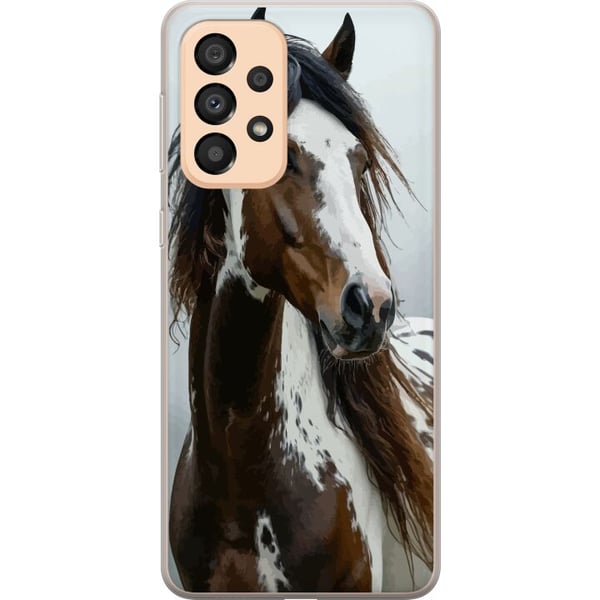 Kompatibelt Mobildeksel til Samsung Galaxy A33 5G Häst Djurmotiv Grafisk Design Natur Kraftfullt Motiv