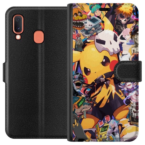 Kompatibelt Plånboksfodral till Samsung Galaxy A20e Marshmallow Roblox King Kompatibelt Plånboksfodral till Samsung Galaxy A20e Marshmallow Roblox King