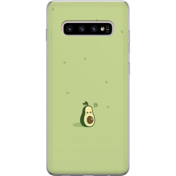 Kompatibelt Mobilskal till Samsung Galaxy S10+ Söt avokadodesign i grönt gullig modern illustration som sprider glädje och frisk energi