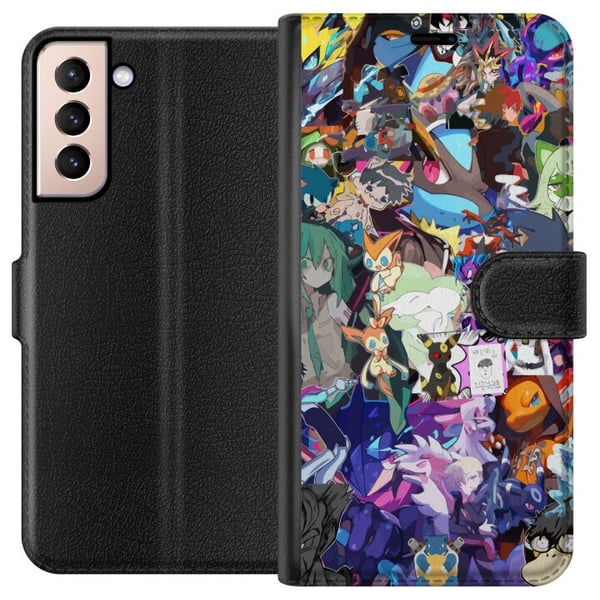 Kompatibelt Lommeboketui til Samsung Galaxy S21 Pokémon Blaze
