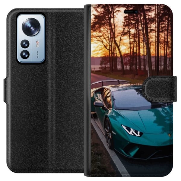 Yhteensopiva Lompakkokotelo Xiaomi 12 Pro Lamborghini Superauto Racing Urheiluauto