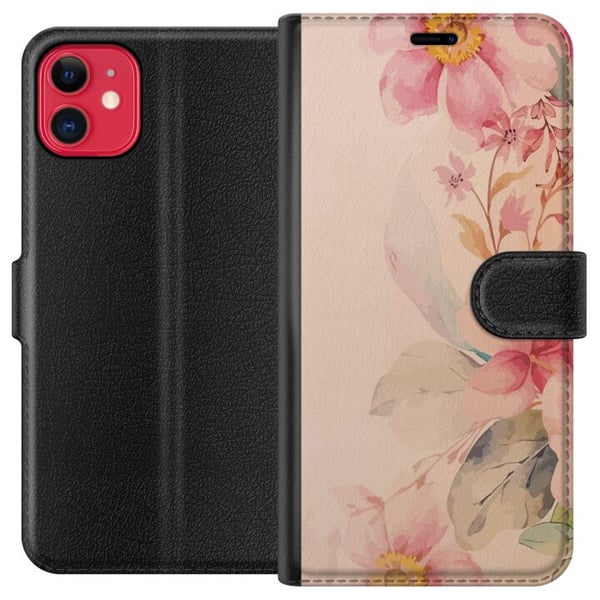 Kompatibelt Plånboksfodral till Apple iPhone 11 Färgglada Blommor Kompatibelt Plånboksfodral till Apple iPhone 11 Färgglada Blommor