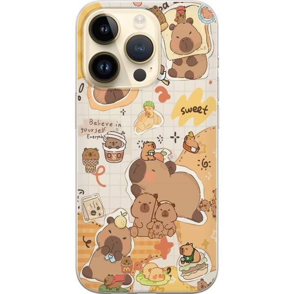 Kompatibelt Mobilskal till Apple iPhone 14 Pro Kawaii capybara mobilskal med gulliga djurmotiv