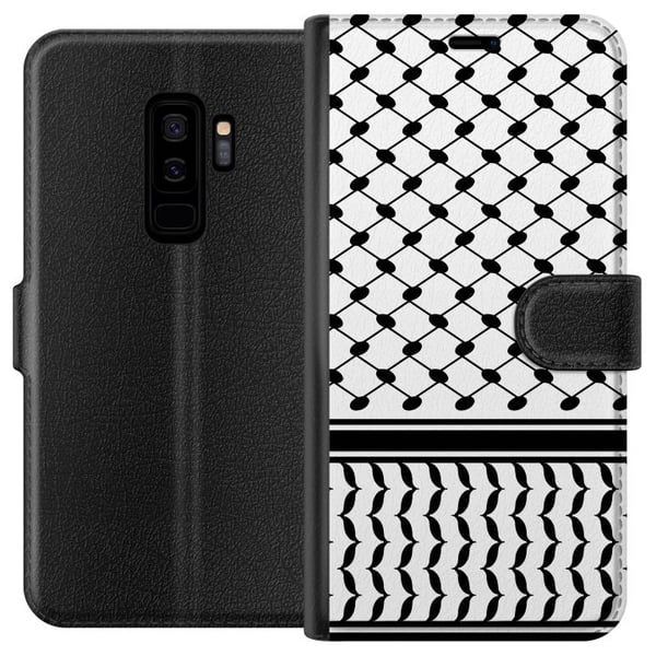 Kompatibelt Plånboksfodral till Samsung Galaxy S9+ Keffiyeh mönster Kompatibelt Plånboksfodral till Samsung Galaxy S9+ Keffiyeh mönster