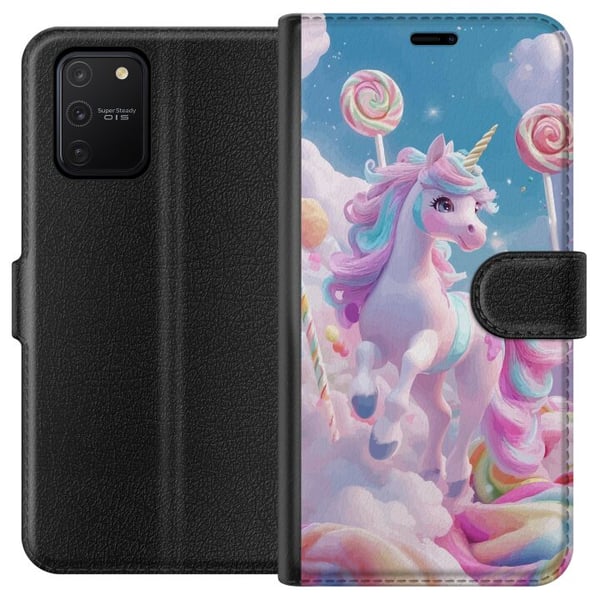 Kompatibelt Lommeboketui til Samsung Galaxy S10 Lite Enhörning Candy Pastell Kawaii Motiv Söt Populär Färg Kompatibelt Lommeboketui til Samsung Galaxy S10 Lite Enhörning Candy Pastell Kawaii Motiv Söt Populär Färg