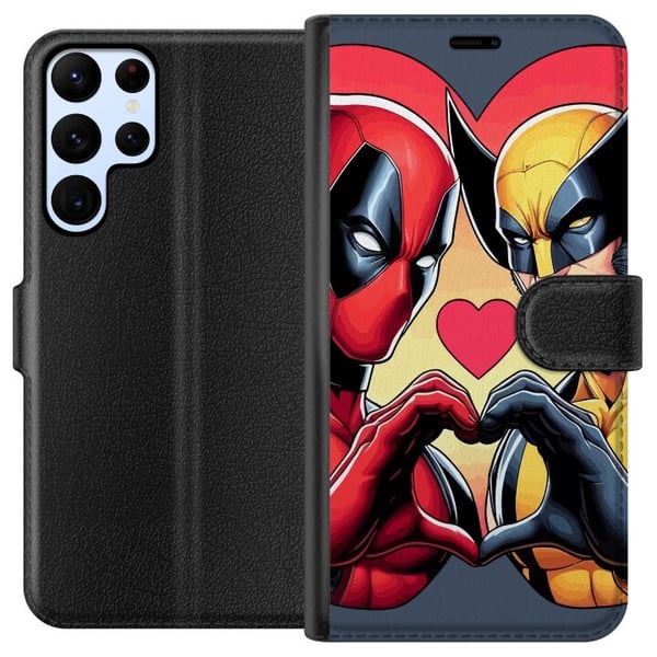 Yhteensopiva Lompakkokotelo Samsung Galaxy S22 Ultra 5G Kaikkien sydänten päivä Wolverine