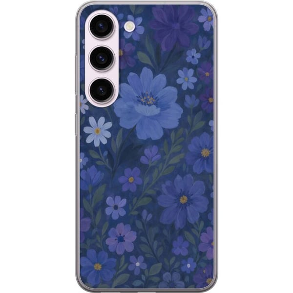 Yhteensopiva Puhelinkuori Samsung Galaxy S23 Keskiyön kukkia syvänsinisessä unenomaisessa kesäillassa