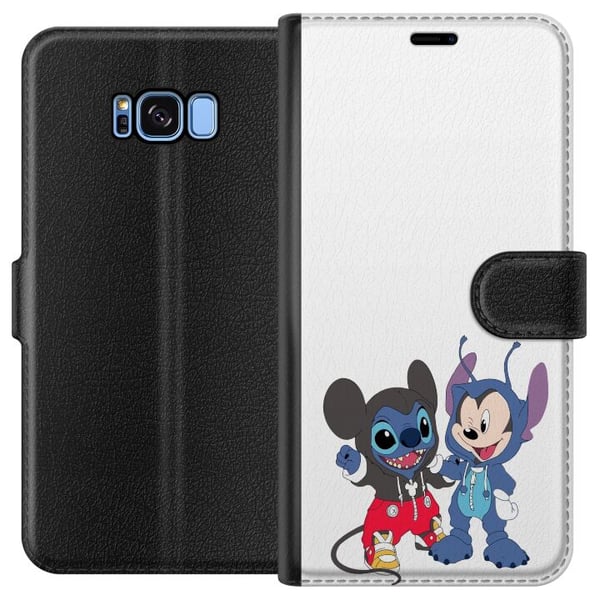 Kompatibelt Plånboksfodral till Samsung Galaxy S8 Stitch musse pigg Kompatibelt Plånboksfodral till Samsung Galaxy S8 Stitch musse pigg