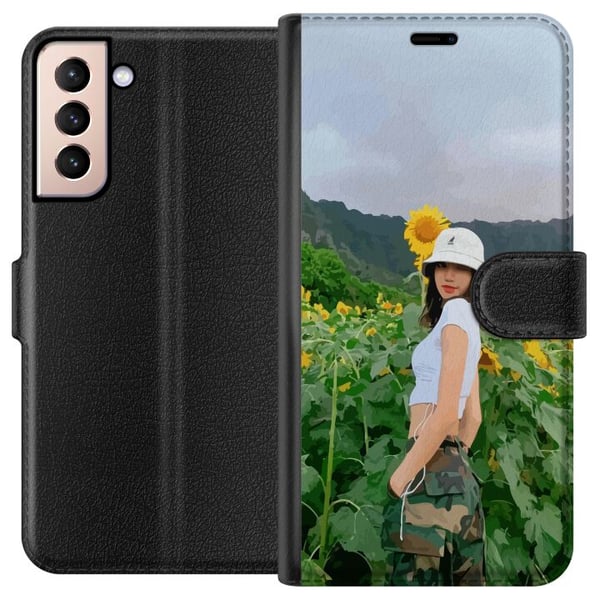 Yhteensopiva Lompakkokotelo Samsung Galaxy S21 Lisa BLACKPINK auringonkukka K-pop-idoli Yhteensopiva Lompakkokotelo Samsung Galaxy S21 Lisa BLACKPINK auringonkukka K-pop-idoli