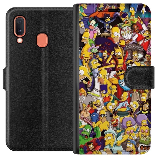Kompatibelt Plånboksfodral till Samsung Galaxy A20e Simpsons Kompatibelt Plånboksfodral till Samsung Galaxy A20e Simpsons