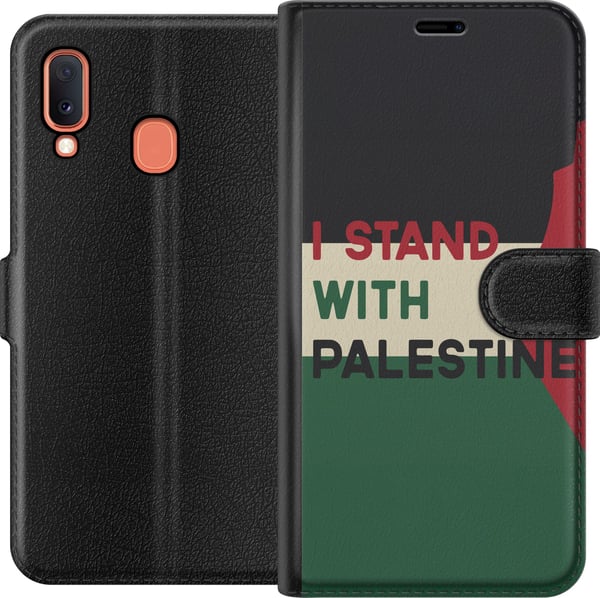 Kompatibelt Lommeboketui til Samsung Galaxy A20e Stå opp for Palestina - solidaritetsdesign med en sterk melding