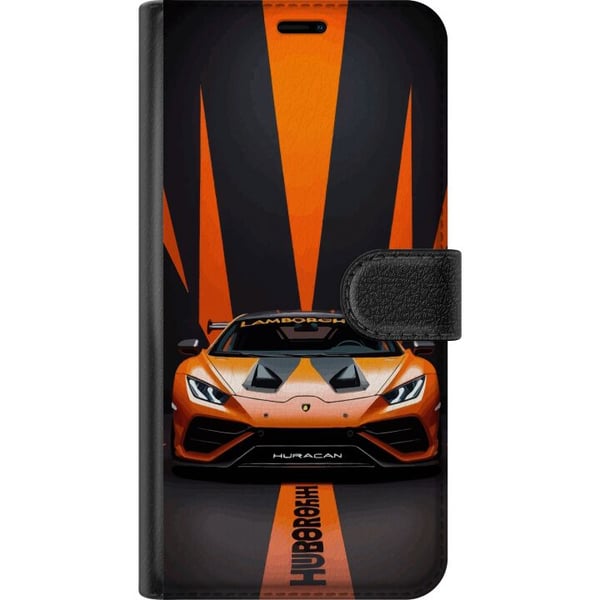 Yhteensopiva Lompakkokotelo Samsung Galaxy S8 Lamborghini Huracán oranssi superauto luksusauto urheiluauto kilpa-ajo etunäkymä auto eksoottinen nopea