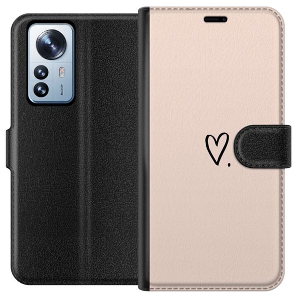 Kompatibel Tegnebogsetui til Xiaomi 12 Pro Hjerte