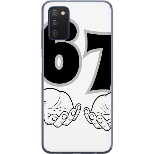 Kompatibelt Mobildeksel til Samsung Galaxy A03s 67 meme-hender-illustrasjon i svart-hvitt – stilren 6–7-grafikk med hender og et tydelig minimalistis