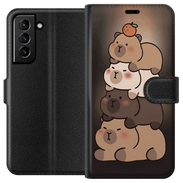 Yhteensopiva Lompakkokotelo Samsung Galaxy S21+ 5G Kapybara Kawaii söpö eläinhahmo Yhteensopiva Lompakkokotelo Samsung Galaxy S21+ 5G Kapybara Kawaii söpö eläinhahmo