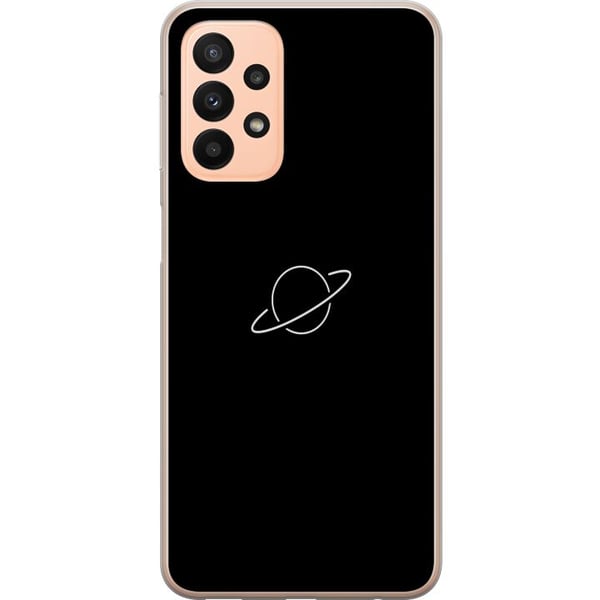 Kompatibelt Mobilskal till Samsung Galaxy A23 Saturnus planet design med rymdtema och stjärnljus stilrent motiv som för tankarna till universums myst