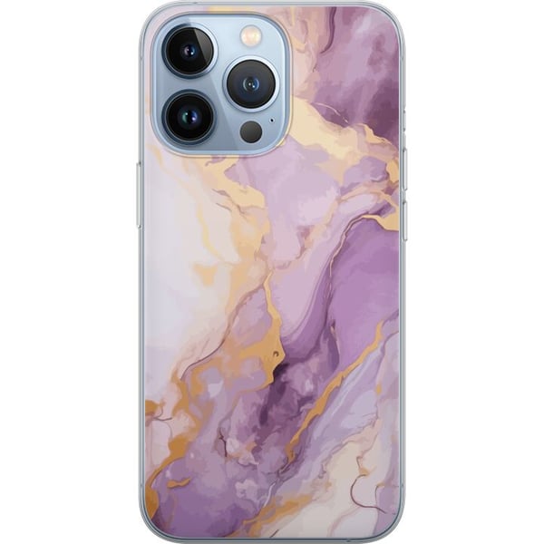 Kompatibel Mobilcover til Apple iPhone 13 Pro Marmor Lilla Guld