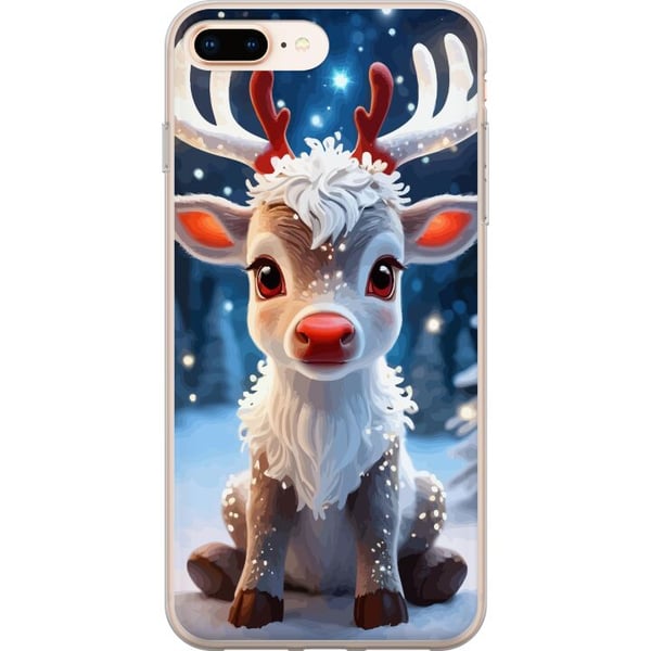 Kompatibel Mobilcover til Apple iPhone 8 Plus Sød rensdyr vinter julemotiv kawaii rensdyr sne lys lys magisk jul sød højtid plakat Kompatibel Mobilcover til Apple iPhone 8 Plus Sød rensdyr vinter julemotiv kawaii rensdyr sne lys lys magisk jul sød højtid plakat