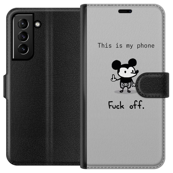 Kompatibelt Lommeboketui til Samsung Galaxy S21+ 5G Kjepphøyt sitat Fuck off trendtekst Kompatibelt Lommeboketui til Samsung Galaxy S21+ 5G Kjepphøyt sitat Fuck off trendtekst