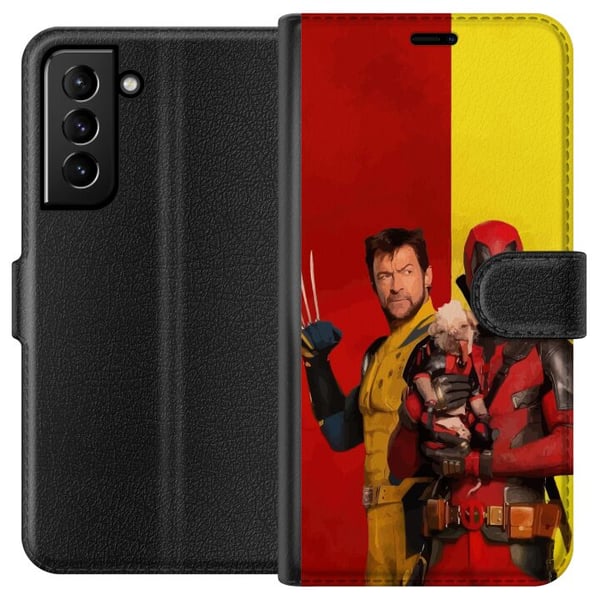 Kompatibelt Lommeboketui til Samsung Galaxy S21+ 5G Deadpool & Wolverine Kompatibelt Lommeboketui til Samsung Galaxy S21+ 5G Deadpool & Wolverine