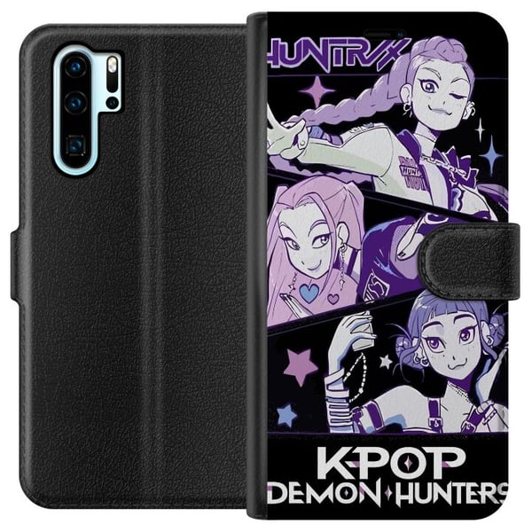 Yhteensopiva Lompakkokotelo Huawei P30 Pro Kpop Demoninmetsästäjät Huntrix Trio Violetit Tähdet Retro Kosminen Idolihehku