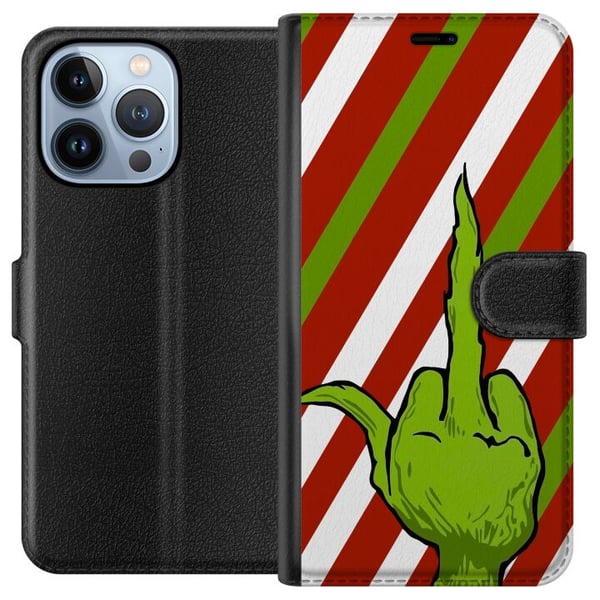 Yhteensopiva Lompakkokotelo Apple iPhone 13 Pro Grinch Yhteensopiva Lompakkokotelo Apple iPhone 13 Pro Grinch