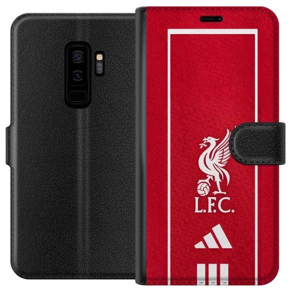 Kompatibelt Plånboksfodral till Samsung Galaxy S9+ Juventus fotboll Cristiano Ronaldo svart vit rosa klubbdesign