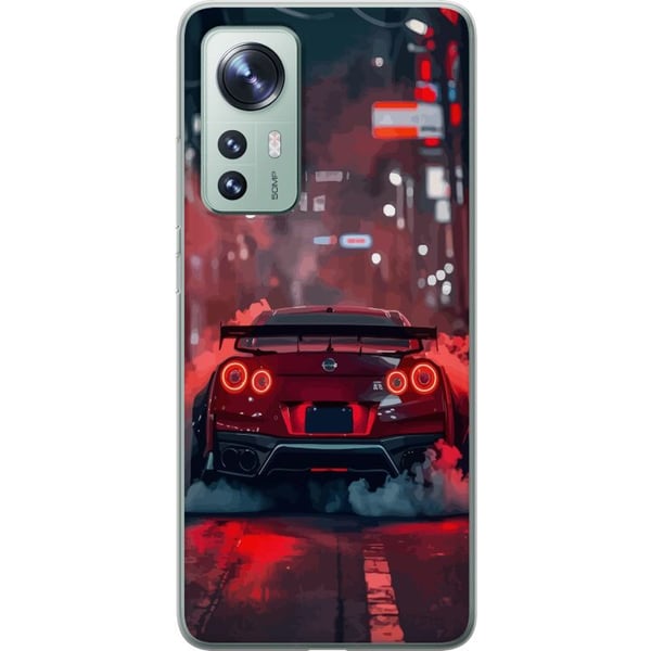 Yhteensopiva Puhelinkuori Xiaomi 12 Punainen urheiluauto drift-ajo kilpa-ajo viritys