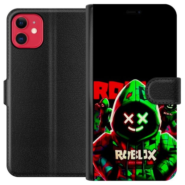 Kompatibel Tegnebogsetui til Apple iPhone 11 Roblox Shadow Squad-design i en mørk, neoninspireret stil med grønne og røde kontraster for et cool, int Kompatibel Tegnebogsetui til Apple iPhone 11 Roblox Shadow Squad-design i en mørk, neoninspireret stil med grønne og røde kontraster for et cool, int