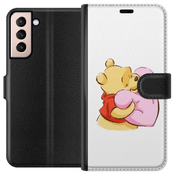 Kompatibelt Lommeboketui til Samsung Galaxy S21 Nalle Puh Klem Kompatibelt Lommeboketui til Samsung Galaxy S21 Nalle Puh Klem