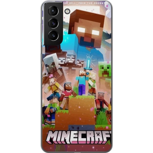 Kompatibelt Mobildeksel til Samsung Galaxy S21+ 5G Minecraft