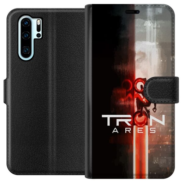 Yhteensopiva Lompakkokotelo Huawei P30 Pro Tron Ares sähköinen ruudukkotyyli, moderni sci-fi-design, jossa on voimakkaita värejä, valotehosteita ja T
