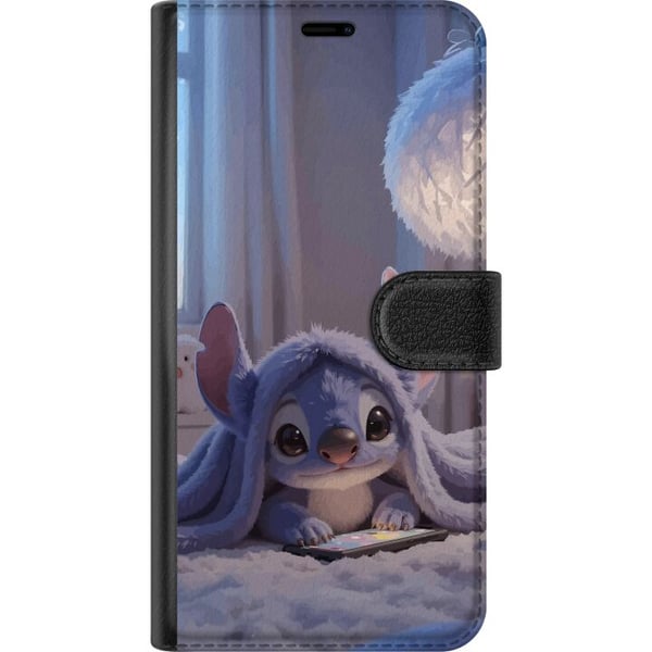Kompatibelt Plånboksfodral till Samsung Galaxy S9+ Stitch under filt med telefon kvällsmys i blå toner charmig drömlik design för alla som älskar söt