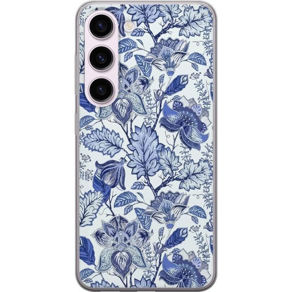 Kompatibelt Mobilskal till Samsung Galaxy S23 Blommor Blå...